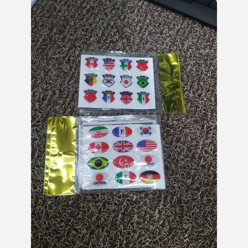 برچسب ژله ای پرچم ضد آب پک 12 عددی